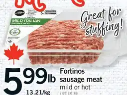 Fortinos FORTINOS SAUSAGE MEAT offer