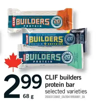 Fortinos CLIF BUILDERS PROTEIN BAR offer