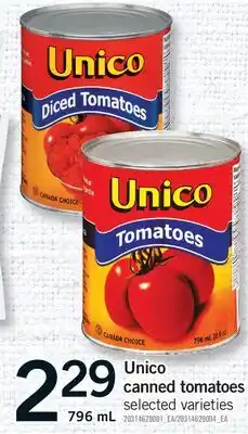 Fortinos UNICO CANNED TOMATOES offer