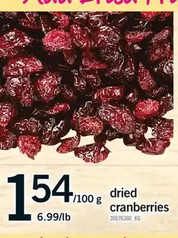 Fortinos DRIED CRANBERRIES offer