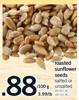 Fortinos ROASTED SUNFLOWER SEEDS offer