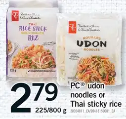 Fortinos PC UDON NOODLES OR THAI STICKY RICE offer