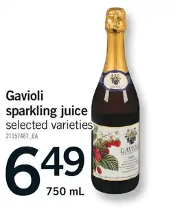 Fortinos GAVIOLI SPARKLING JUICE offer