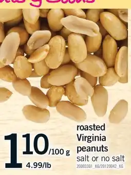 Fortinos ROASTED VIRGINIA PEANUTS offer