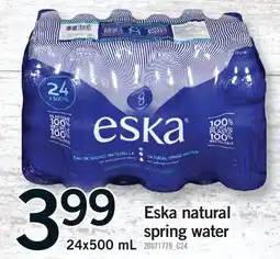 Fortinos ESKA NATURAL SPRING WATER offer