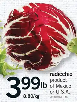 Fortinos RADICCHIO offer
