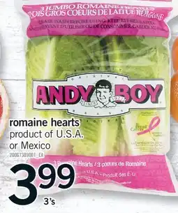 Fortinos ROMAINE HEARTS, 3'S offer