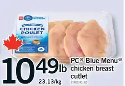 Fortinos PC BLUE MENU CHICKEN BREAST offer