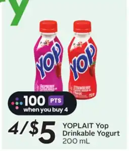 Sobeys YOPLAIT Yop Drinkable Yogurt offer