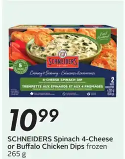 Sobeys SCHNEIDERS Spinach 4-Cheese or Buffalo Chicken Dips offer