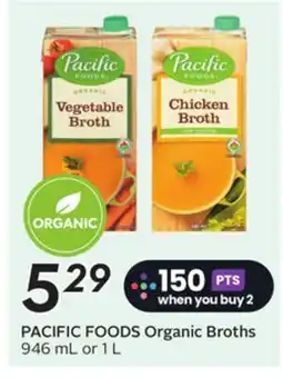 Sobeys PACIFIC FOODS Organic Broths offer