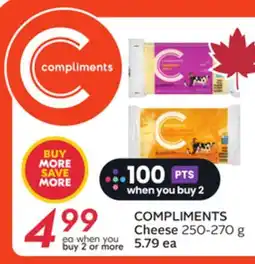 Sobeys COMPLIMENTS Cheese offer
