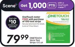 Sobeys ONETOUCH Verio Test Strips offer