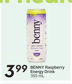 Sobeys BENNY Raspberry Energy Drink offer