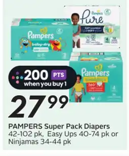 Sobeys PAMPERS Super Pack Diapers offer
