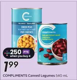 Sobeys COMPLIMENTS Canned Legumes offer