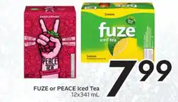 Sobeys FUZE or PEACE Iced Tea offer
