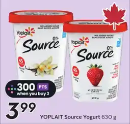 Sobeys YOPLAIT Source Yogurt offer