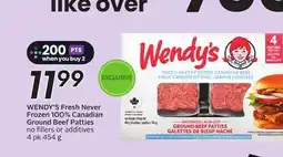 Sobeys WENDY'S Fresh Never Frozen 100% Canadian Ground Beef Patties offer