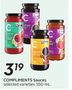 Sobeys COMPLIMENTS Sauces offer