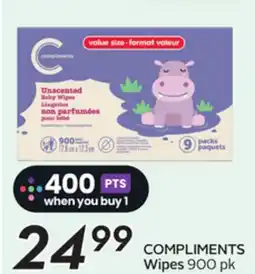 Sobeys COMPLIMENTS Wipes offer