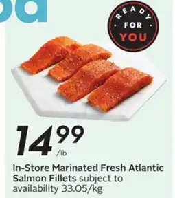 Sobeys In-Store Marinated Fresh Atlantic Salmon Fillets offer