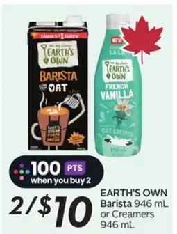 Sobeys EARTH'S OWN Barista offer