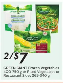 Sobeys GREEN GIANT Frozen Vegetables offer