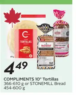 Sobeys COMPLIMENTS 10 Tortillas offer