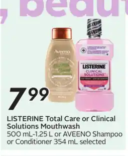 Sobeys LISTERINE Total Care or Clinical Solutions Mouthwash offer