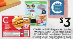 Sobeys COMPLIMENTS Regular or Jumbo Wieners offer