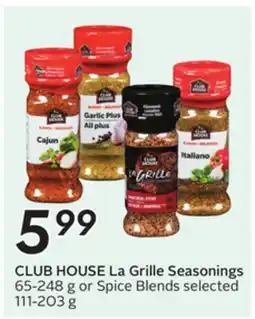 Sobeys CLUB HOUSE La Grille Seasonings offer