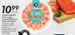 Sobeys Extra Large Cooked Shrimp in Ring with Sauce offer