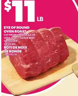 Independent Grocer EYE OF ROUND OVEN ROAST offer