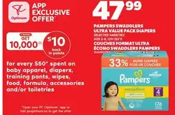 Independent Grocer PAMPERS SWADDLERS ULTRA VALUE PACK DIAPERS offer