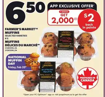 Independent Grocer FARMER'S MARKET MUFFINS offer