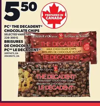 Independent Grocer PC THE DECADENT CHOCOLATE CHIPS offer