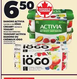 Independent Grocer DANONE ACTIVIA iÖGO, 12X100 G, CREAMY, 16X100 G YOGURT offer