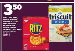 Independent Grocer RITZ CRACKERS, SNACKWICHES, CHEESE BITS OR WHEAT THINS MULTIGRAIN CRACKERS OR TRISCUIT CRACKERS offer