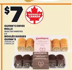 Independent Grocer QUINN'S SWISS ROLLS offer
