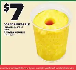 Independent Grocer CORED PINEAPPLE offer
