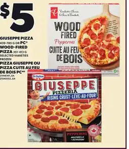 Independent Grocer GIUSEPPE PIZZA 439-785 G OR PC WOOD-FIRED PIZZA 351-413 G offer