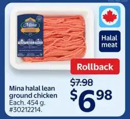 Walmart Mina Halal Lean Ground Chicken offer