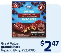 Walmart Great Value granola bars offer