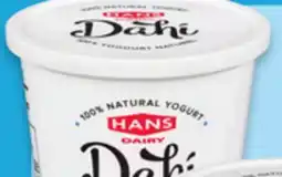 Walmart Hans Dahi 2% natural yogurt offer