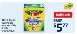 Walmart Crayola Ultra-Clean washable markers offer