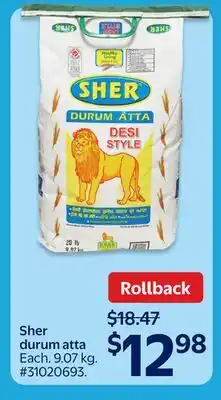 Walmart Sher durum atta offer