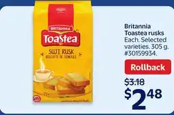 Walmart Britannia Toastea rusks offer