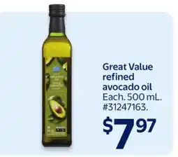 Walmart Great Value Refined Avocado Oil offer