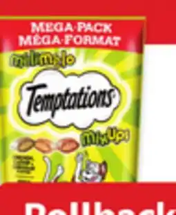 Walmart Temptations cat treats 180g or lickable singles offer